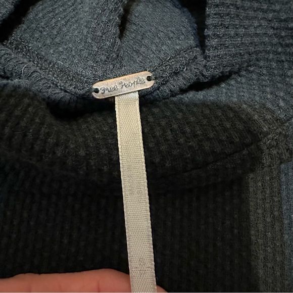 Free People Black Long Sleeve Switch it up Thermal Top Colorful Stripe Small - Picture 8 of 13